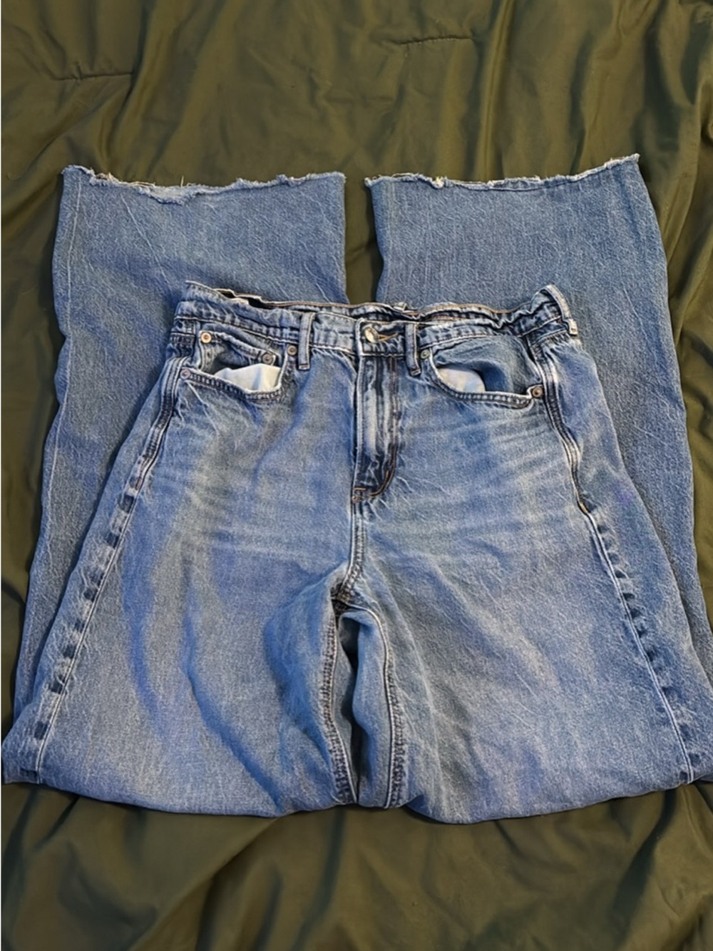 American Eagle mid rise-wide leg jeans